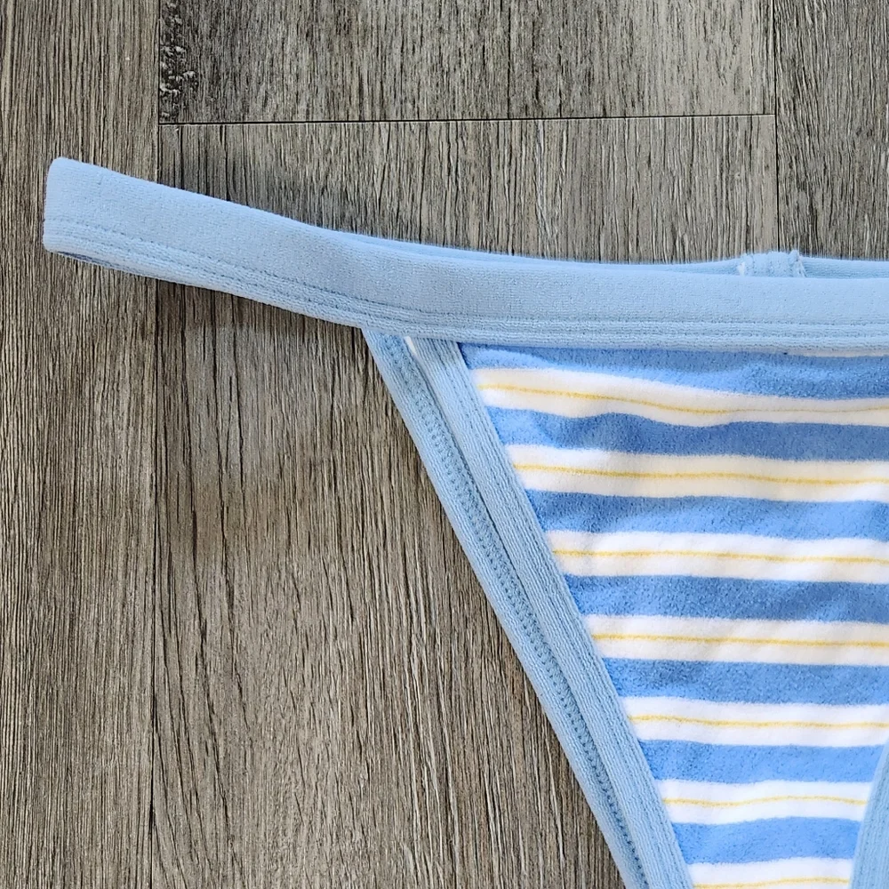 New!Frankie's Bikinis Coke Striped‎ Bikini Bottom